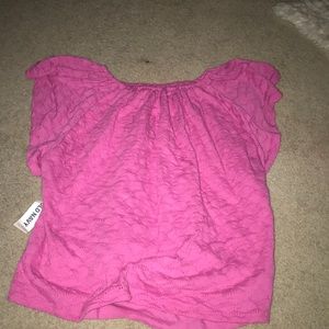 Pink off the shoulder shirt